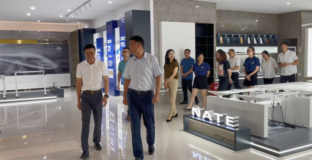 浙江省、紹興市貿促會和嵊州市商務局一行蒞臨耐特驅動調研指導